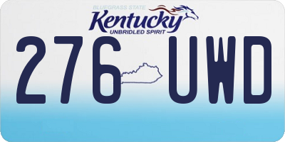 KY license plate 276UWD