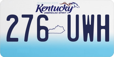 KY license plate 276UWH
