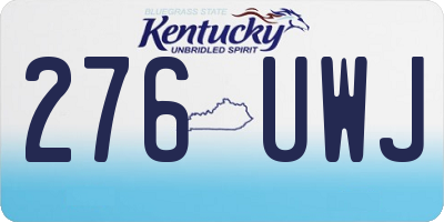 KY license plate 276UWJ