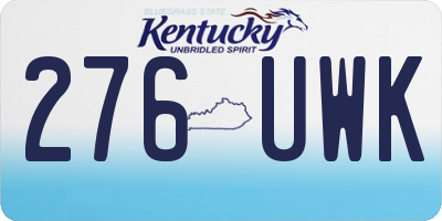KY license plate 276UWK