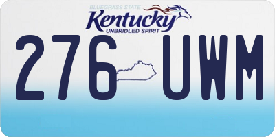 KY license plate 276UWM