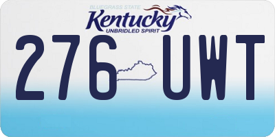 KY license plate 276UWT