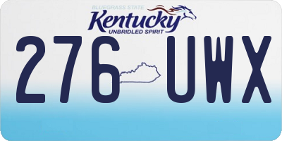 KY license plate 276UWX