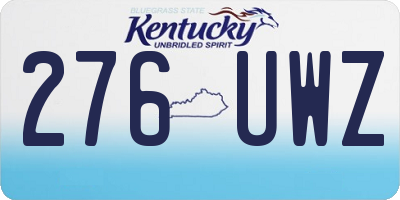 KY license plate 276UWZ