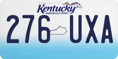 KY license plate 276UXA