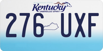 KY license plate 276UXF