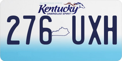 KY license plate 276UXH