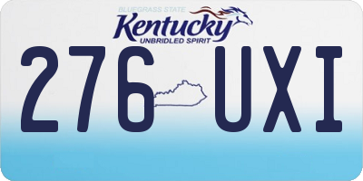 KY license plate 276UXI