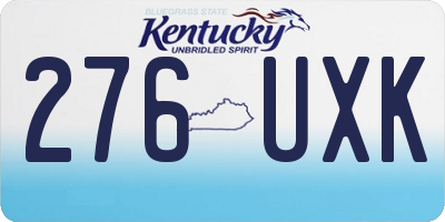 KY license plate 276UXK