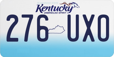 KY license plate 276UXO