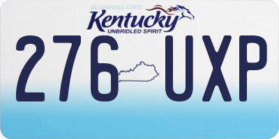 KY license plate 276UXP
