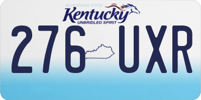 KY license plate 276UXR