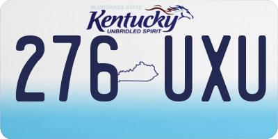 KY license plate 276UXU