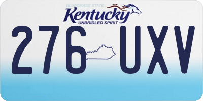 KY license plate 276UXV