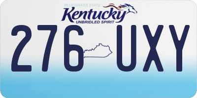 KY license plate 276UXY