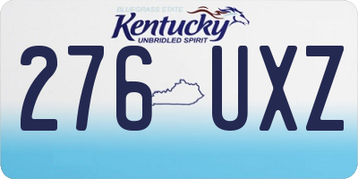KY license plate 276UXZ