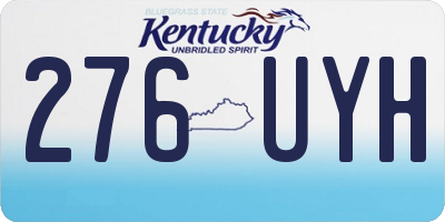 KY license plate 276UYH
