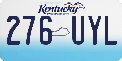 KY license plate 276UYL