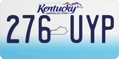 KY license plate 276UYP
