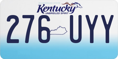 KY license plate 276UYY