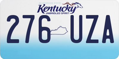 KY license plate 276UZA