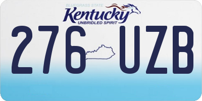 KY license plate 276UZB