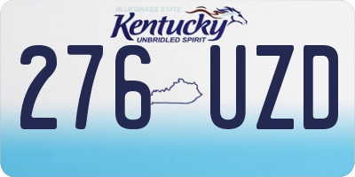 KY license plate 276UZD