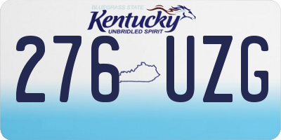 KY license plate 276UZG