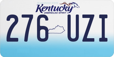 KY license plate 276UZI
