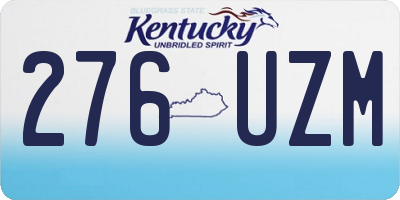 KY license plate 276UZM