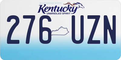 KY license plate 276UZN