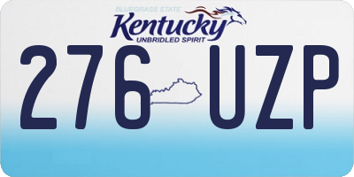 KY license plate 276UZP