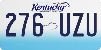 KY license plate 276UZU