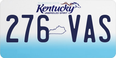 KY license plate 276VAS