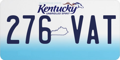 KY license plate 276VAT