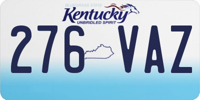 KY license plate 276VAZ