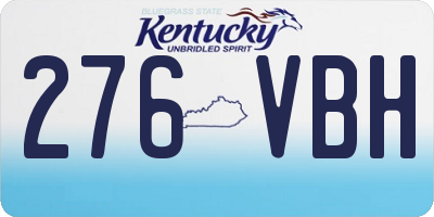 KY license plate 276VBH