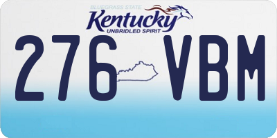 KY license plate 276VBM