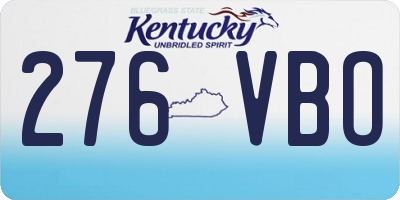 KY license plate 276VBO