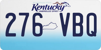KY license plate 276VBQ