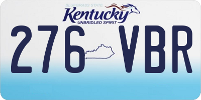 KY license plate 276VBR