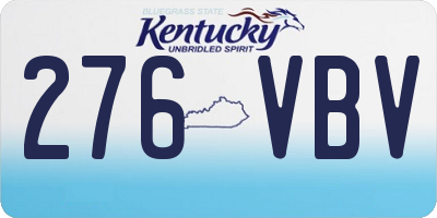 KY license plate 276VBV