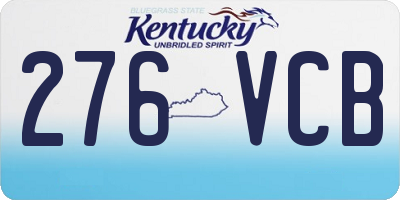 KY license plate 276VCB