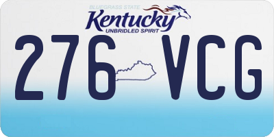 KY license plate 276VCG