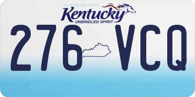 KY license plate 276VCQ