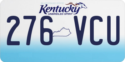 KY license plate 276VCU
