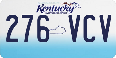 KY license plate 276VCV
