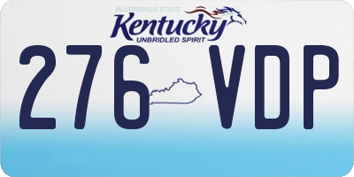 KY license plate 276VDP