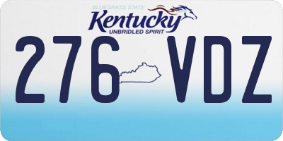 KY license plate 276VDZ