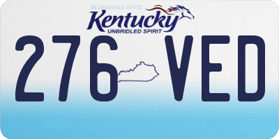 KY license plate 276VED